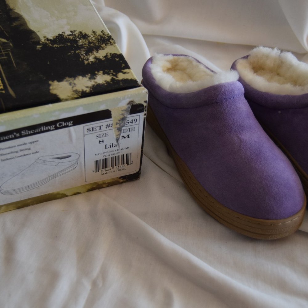 Cabela's Purple Shearling Clogs